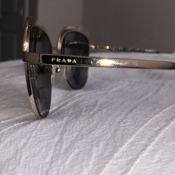 Prada sunglasses. New. Tan/gold frames - Picture 3 of 7